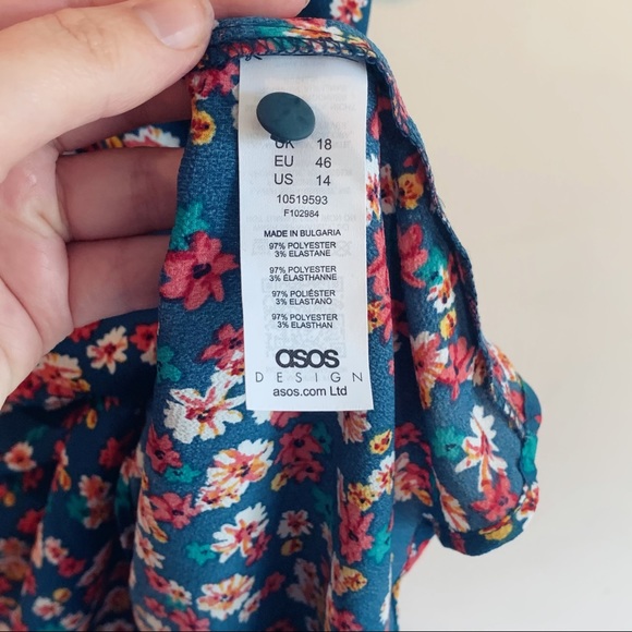 ASOS Design short sleeve floral smock dress - Picture 7 of 8